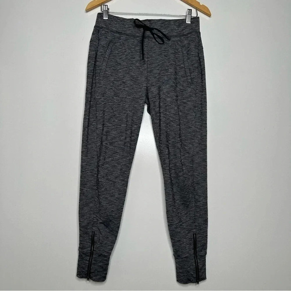 Athleta Black Heather Metro Street Zipper Ankle Joggers Size Small - Picture 2 of 11